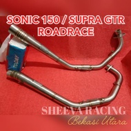 leher header Sonic Supra GTR Ngaceng ala roadrace header roadrace Soni