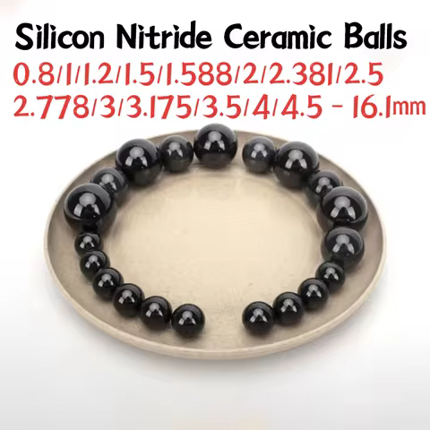 Diameter 0.8/1/1.2/1.5/1.588/2/2.381/2.5/2.778/3/3.175/3.5/4/4.5 - 16.1mm Silicon Nitride Si3N4 Cera
