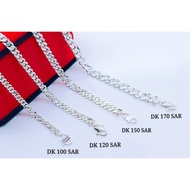 S925 Silver Necklacet (Sterling Silver) "Stamping Curb Chain" 純銀項鏈 (Rantai Leher Perak)沖壓單扣側身鏈 (Bangle Stamping) DKSN