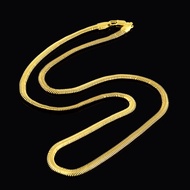 Hot Sale Men Chain Necklaces 24k Gold Color 4MM 50cm Snake Chain Necklaces For Male Jewelry