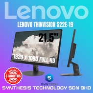 LENOVO THINKVISION S22E-19 MONITOR SCREEN 21.5" LED REFURBISHED COMPUTER PC REFURNISH MONITOR MURAH 