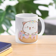 Peach and goma mochi cat donut Mug