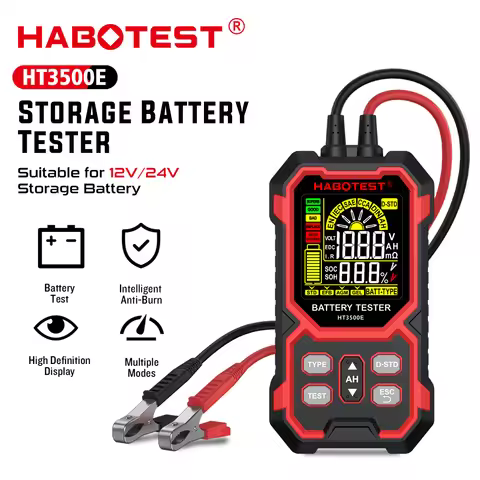 HABOTEST HT3500E Car Battery Tester 12/24V Automotive Tester Car Battery Analyzer STD,EFB,AGM,GEL Au