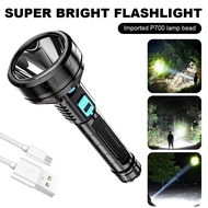 [In Stock] Original T9 High-brightness LED Super Powerful LED Flashlight Tactical Torch Built-in 18650 Battery USB Smart Quick Charge Waterproof Lamp Ultra Bright Lantern