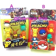 Toy Pokemon Character Eraser PencilPenghapus Set of 5 pcs Pemadam Pokemon