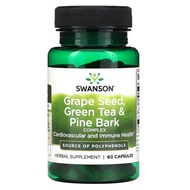 Swanson, Grape Seed, Green Tea & Pine Bark Complex, 60 Capsules
