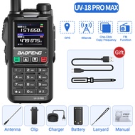 [TXLP] Baofeng UV18 Pro Max GPS AM FM หกแบนด์วอล์คกี้ทอล์คกี้ไร้สาย999CH ความถี่ในการทำสำเนาระยะยาว-
