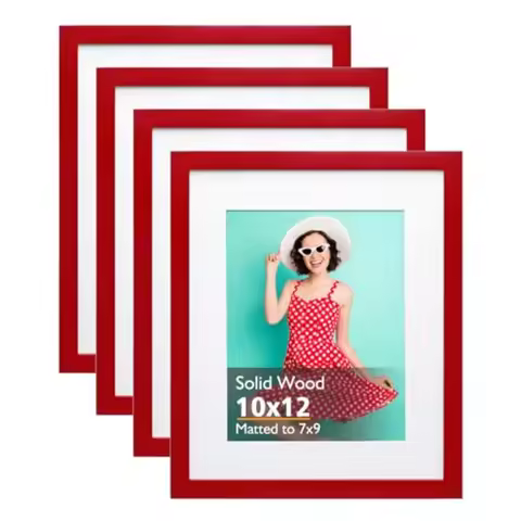 Picture Frame Solid Wood Frames with Acrylic Plexiglass for 7x9 with Mat or without Mat Tabletop and