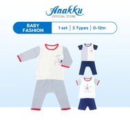 Anakku [0-12M] Newborn Baby Boy Clothing Suit Set Baju Bayi Lelaki EAK857-2