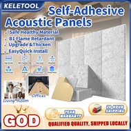 12PC Sound Proof Acoustic Panel Self Adhesive Studio Office Home Wall Karaoke Professional Soundproo