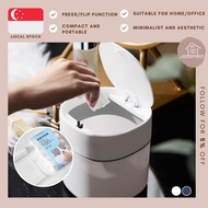 [SG STOCKS] Solid Colour Desktop / Table Dustbin/Portable Mini Desktop Dustbin / Pop Up Dustbin/Flip