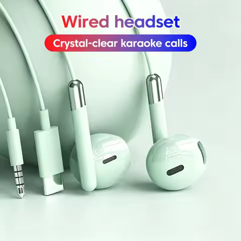 3.5mm/Type-C Wired Headphones Volume Control with Microphone Earphones In Ear HiFi Headsets For Cell