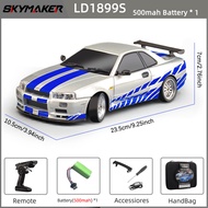 Skymaker LDRC 1/18 RC Drift Car LD1899 GTR Mode R34 2.4GHz RWD with Gyroscope on-Road Alloy Body She