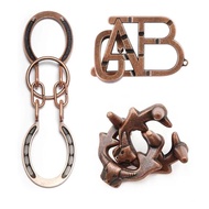 3PCS Metal Magic Baffling Puzzles Brain Teasers For Kids Adults IQ Test Disentanglement Unlock Inter