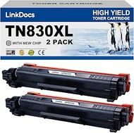 LinkDocs TN830XL High Yield Toner Cartridges (2 Pack) Replacement for Brother TN-830XL TN-830 to use with Brother DCP-L2640DW HL-L2480DW MFC-L2807DW MFC-L2820DW MFC-L2820DWXL Printer