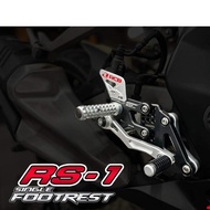 HONDA CBR250RR / CBR150R SINGLE RACING FOOTREST RCB RS1 BLACK SILVER RS-1 ACCESSORIES MOTOR CBR150 C