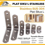 SIKU L-Shaped Angle Plate STAINLESS SUS-304 Shelf L-Shaped Angle Plate Bracket Wall Shelf Support An