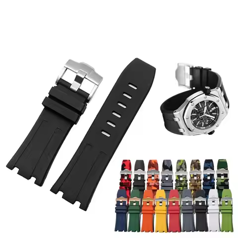Silicone Watchband for AP Audemars and Piguet Rubber Watch Strap Royal Oak Offshore 26400 Waterproof