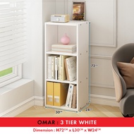 F&F : Omar Bookshelf /DIY Utility Shelf/rak buku/wood shelf/multipurpose cabinet/rak buku tingkat