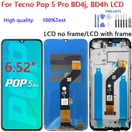 For Tecno Pop 5 Pro BD4j, BD4h LCD Display Touch Screen Digitizer Glass Assembly Repair Parts