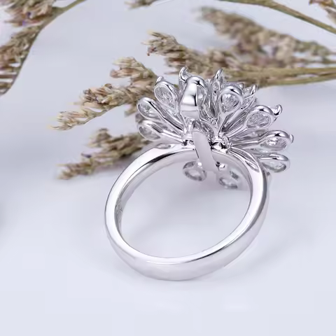 Mishang Jewelry Luxury 18K White Gold Jewelry 2CT Cushion Cut Lab Grown Diamond Engagement Ring Gold