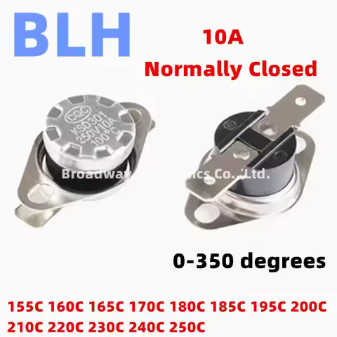 KSD301 155 160 165 170 180 185 195 200 210 220 230 240 250 C Degree 10A 250V Normally Closed Open Te