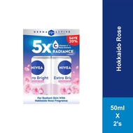 Nivea Deodorant Female Hokkaido Rose Roll On Twinpack 2x50ml