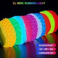 Neon Light EL Wire Chasing Light Strip USB Control Plug And Play EL Running LED Light Strip Battery