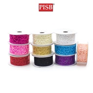I070149 4CM Glittered Lace Ribbon (5Yards/Roll)