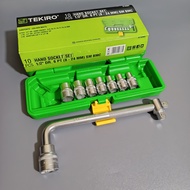 Tekiro 10 Pcs Socket Wrench Set 8 - 24 Mm - Complete Socket Wrench Set / Tekiro Socket Wrench