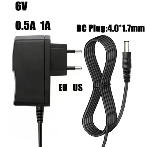 6V 0.5A 1A 500Ma Power Supply AC/DC 4.0x1.7mm Adapter Charger For OMRON I-C10 M2 M3 M7 M10 M6 Blood 