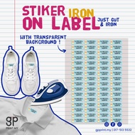 Sticker Iron On Label -Iron on label-sticker baju sekolah-sticker baju asrama-sticker stokin