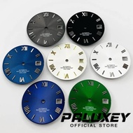 PALUXEY NH35 28.5mm Black White Gray Blue Green Watch Dial Roman Numeral Watch Faces for NH35/NH35A/
