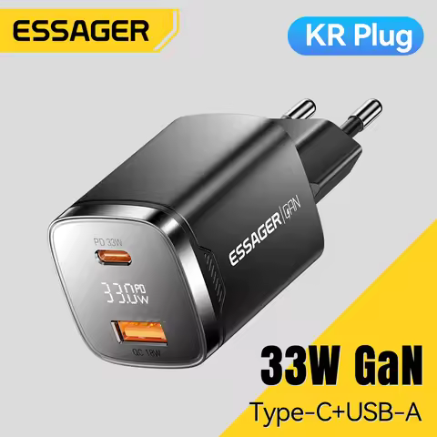 Essager 33W GaN Digital Display PD Fast Charging USB C For iPhone 16 15 Max Pro iPad Xiaomi Poco Sam