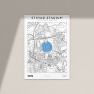 Wall Art Etihad Stadium Manchester City Football Wall Decoration For Fans Man City