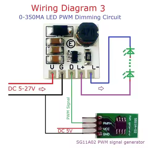 LD2635MA mini dc-dc buck constant current converter dc 5-27v 350ma step-down hb led driver module ad