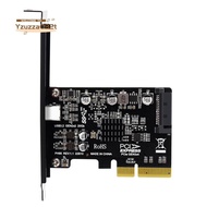 PCIe to Type-C Adapter Card PCI-Express 4X to USB 3.2 G Gen 2X2 (20Gbps) ASM3242 Chipset Driverless 