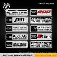 Can Customize audi Car Fans audi Logo abt Modified apr Reflective Car Stickers Block Scratches Decor