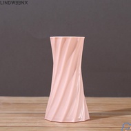 LINDW99NX Flower Pot, Spiral Design Diamond Shaped Flower Vase, Fashion Imitation Ceramic Plastic No