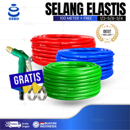 SELANG AIR ELASTIS DOP 1 ROL 100 METER 1/2 5/8 3/4 INCH SELANG TAMAN KEBUN ALAT CUCI MOTOR MOBIL