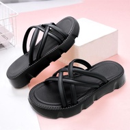 SIMWOOD Sandal Platform Wanita Dewasa Sandal Fuji Wanita Korea Sepatu Sandal Wanita Korea Jelly Wedg