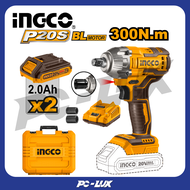 INGCO ชุดบล็อกกระแทกแบตเตอรี่ไร้สาย 20v รวมแบตและที่ชาร์จ CIWLI2038