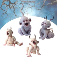 FREEWOODIEGI Horror Baby Statue Crafts Resin Ornaments Haunted Doll