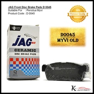 JAG Front Disc Brake Pads D-0045 for Myvi old