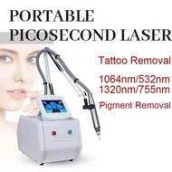 Portable Laser Picosecond 755nm 532nm 1064nm 1320nm Remove Tattoo Laser Machine Q Switched Nd Yag La