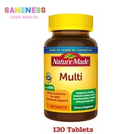 Nature Made Multi Complete with Iron 130 Tablet วิตามินรวม ผสมธาตุเหล็ก 130 เม็ด