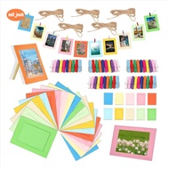 105Pcs 6 Inch Colorful Paper Photo Frames for 4 X 6Inch Photo, Hanging Photo Display Frames