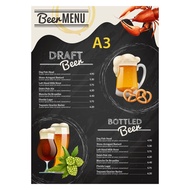 Print Menu Board A5 - A3 Size Menu Board 
