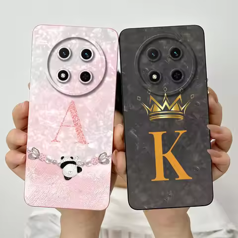 For Honor X9c Case Honor X9c 5G Cover Fashion Crown Letters Durable Bumper Lens Protective Back Phon
