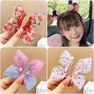 2PCS New Cute Princess Gradient Color Bow Girls Hairpins Children Headwear Hairgrip Hair Clips Barre